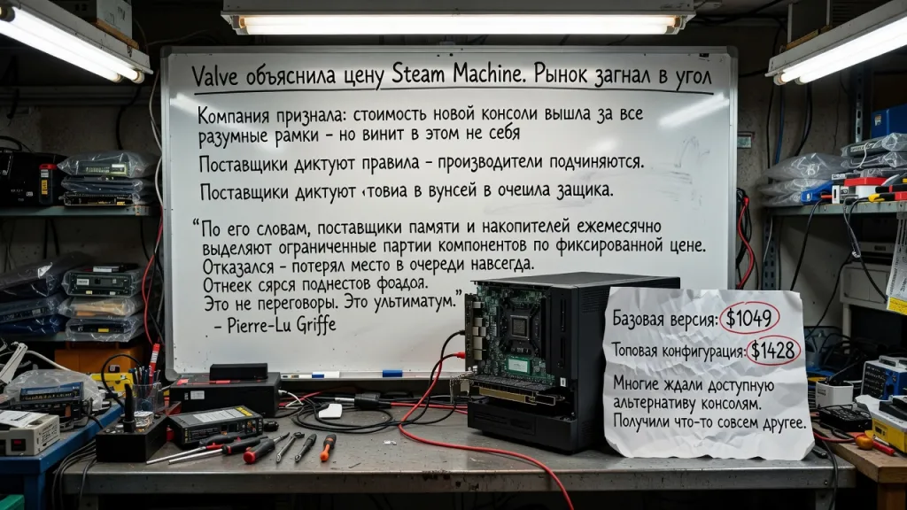 Valve объяснила цену Steam Machine. Рынок загнал в угол