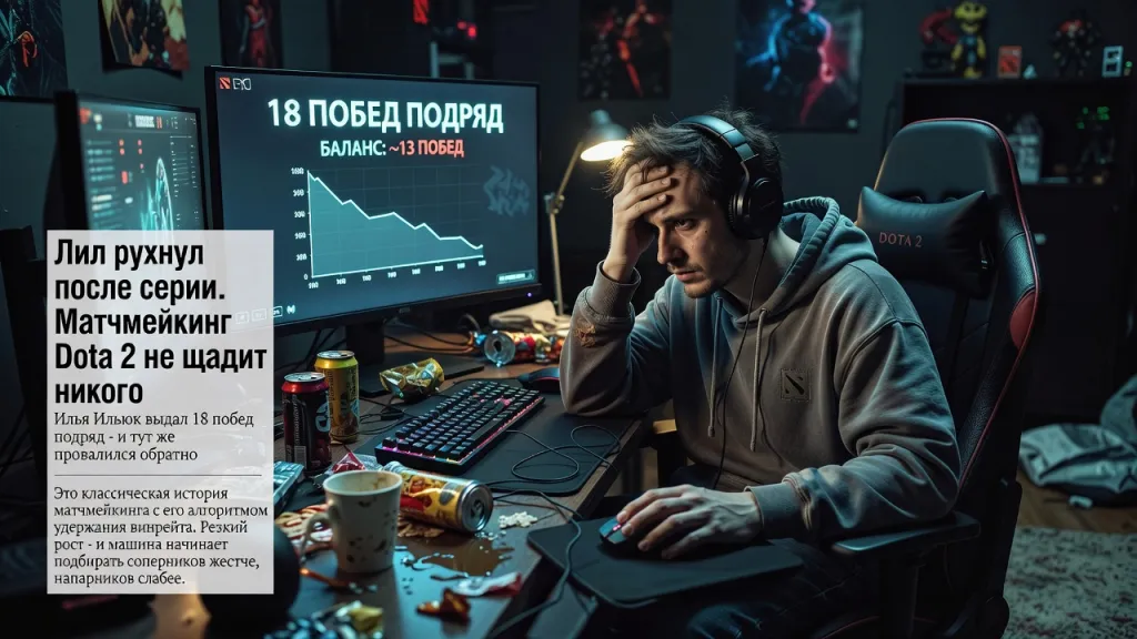 Lil рухнул после серии. Матчмейкинг Dota 2 не щадит никого